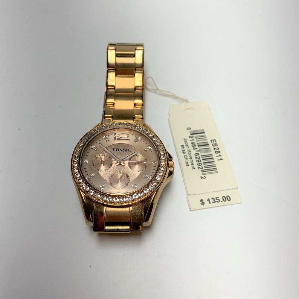 Fossil Riley Multi-Function Rose-Tone Watch - image 2
